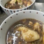 牡蠣入りきざみ鴨汁
