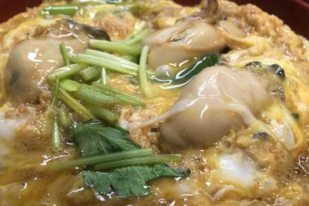 牡蠣の玉子丼セット